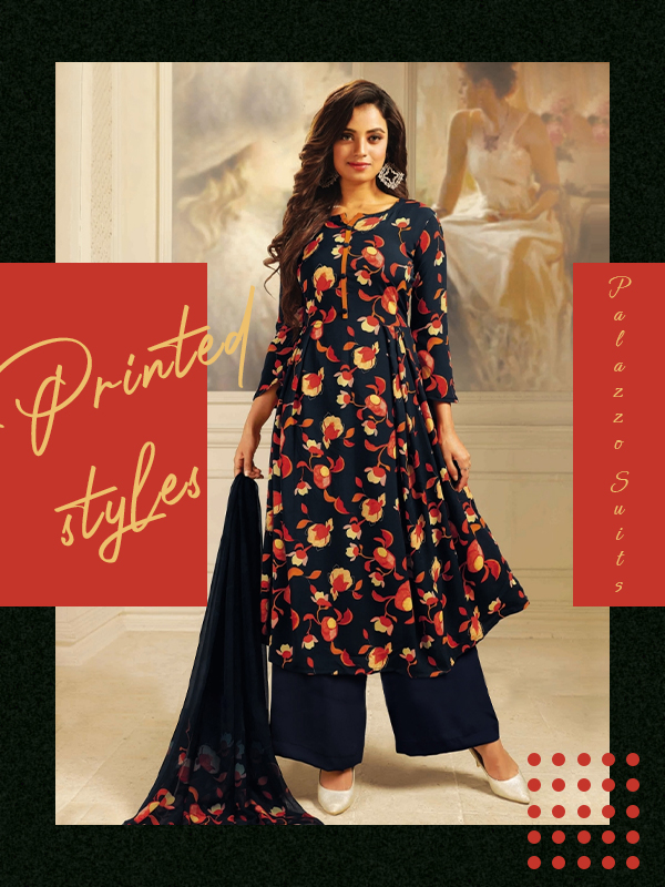 Printed Style Palazzo Suits